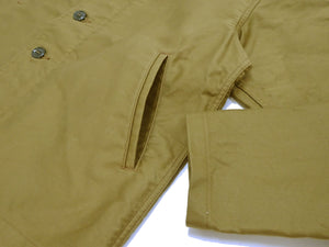 Buzz Rickson N-1 Deck Jacket Men's Casual Lightweight Modified Version of US Navy N1 Khaki (Unlined) BR15346