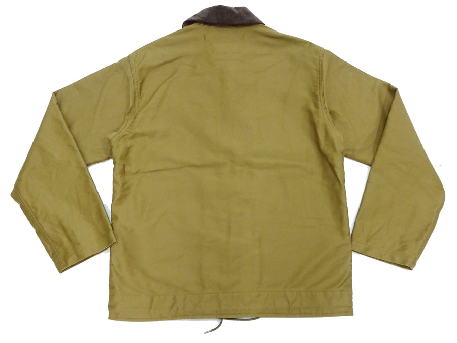 Buzz Rickson N-1 Deck Jacket Men's Casual Lightweight Modified Version of US Navy N1 Khaki (Unlined) BR15346