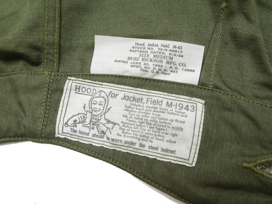 Buzz Rickson Jacket Men's Reproduction of M-1943 Field Jacket US Army ...