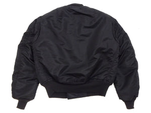 Buzz Rickson Black MA-1 Flight Jacket Men's William Gibson Collection Albert Turner MA1 Bomber Jacket BR15414 No-Stencil