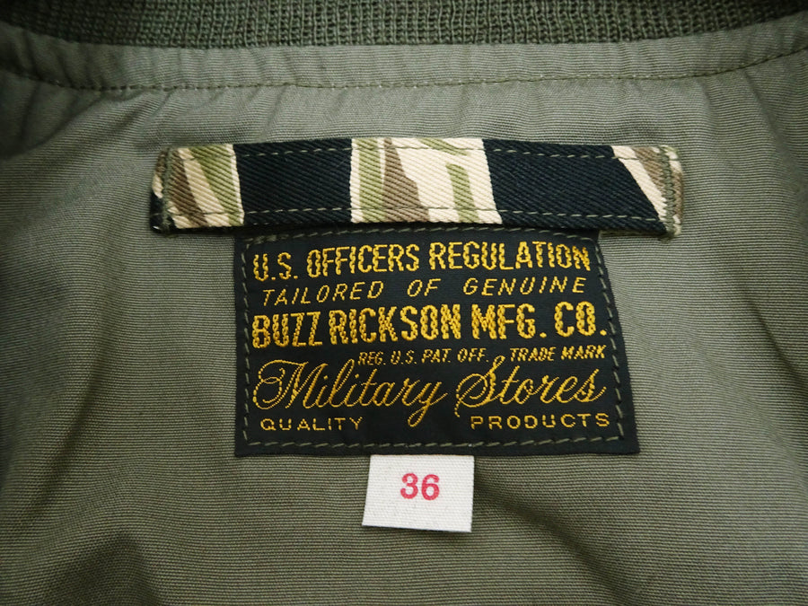 Buzz Rickson Jacket Men's Civilian Model of L-2B Flight Jacket Tiger Stripe Camouflage Pattern Cotton Twill Bomber Jacket L2 BR15515