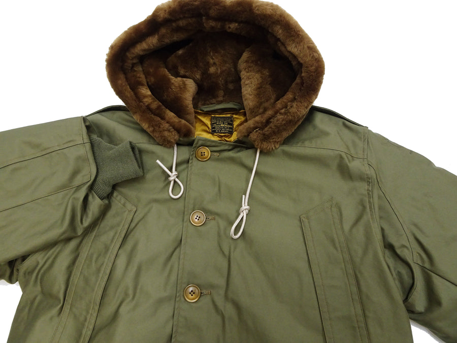 Buzz Rickson Type B-9 Flight Down Parka Men's B9 Hooded Down Jacket BR15538 Olive Drab