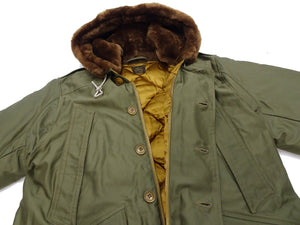 Buzz Rickson Type B-9 Flight Down Parka Men's B9 Hooded Down Jacket BR15538 Olive Drab