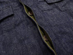 Buzz Rickson Denim Jacket Men's Denim version of the US Army M-1943 Field Jacket M-43 Jean Coat BR15575 421A) One Wash