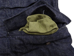 Buzz Rickson Denim Jacket Men's Denim version of the US Army M-1943 Field Jacket M-43 Jean Coat BR15575 421A) One Wash