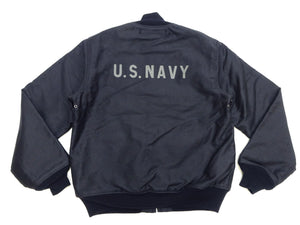 Buzz Rickson Deck Jacket BR15579 Men's Reproduction of US Navy Deck Zip Jacket CONTRACT 87533 Navy-Blue