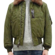 Load image into Gallery viewer, Buzz Rickson Men&#39;s B-15B Flight Jacket with Rayon Cotton Shell and Alpaca Wool Pile Lining - USAAF Aero Medical Laboratory Test Sample Bomber Jacket Reproduction - Made in Japan (BR15741 Olive)
