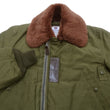 Load image into Gallery viewer, Buzz Rickson Men&#39;s B-15B Flight Jacket with Rayon Cotton Shell and Alpaca Wool Pile Lining - USAAF Aero Medical Laboratory Test Sample Bomber Jacket Reproduction - Made in Japan (BR15741 Olive)
