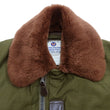 Load image into Gallery viewer, Buzz Rickson Men&#39;s B-15B Flight Jacket with Rayon Cotton Shell and Alpaca Wool Pile Lining - USAAF Aero Medical Laboratory Test Sample Bomber Jacket Reproduction - Made in Japan (BR15741 Olive)
