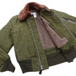 Load image into Gallery viewer, Buzz Rickson Men&#39;s B-15B Flight Jacket with Rayon Cotton Shell and Alpaca Wool Pile Lining - USAAF Aero Medical Laboratory Test Sample Bomber Jacket Reproduction - Made in Japan (BR15741 Olive)
