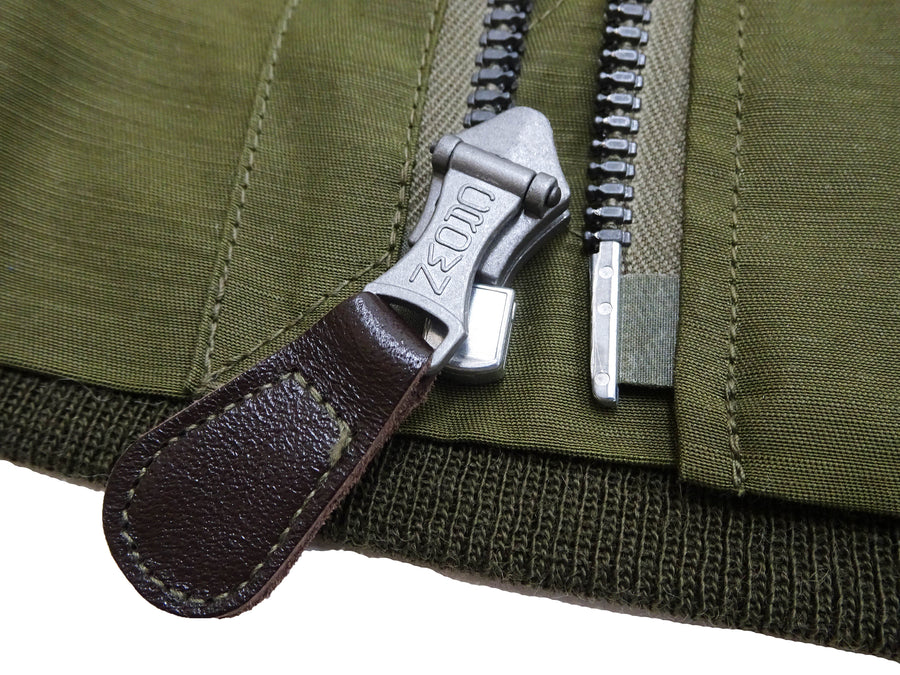 Buzz Rickson Men's B-15B Flight Jacket with Rayon Cotton Shell and Alpaca Wool Pile Lining - USAAF Aero Medical Laboratory Test Sample Bomber Jacket Reproduction - Made in Japan (BR15741 Olive)