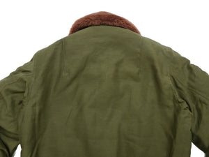 Buzz Rickson Men's B-15B Flight Jacket with Rayon Cotton Shell and Alpaca Wool Pile Lining - USAAF Aero Medical Laboratory Test Sample Bomber Jacket Reproduction - Made in Japan (BR15741 Olive)
