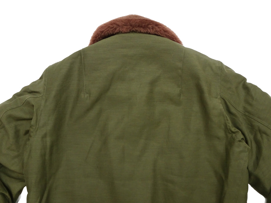 Buzz Rickson Men's B-15B Flight Jacket with Rayon Cotton Shell and Alpaca Wool Pile Lining - USAAF Aero Medical Laboratory Test Sample Bomber Jacket Reproduction - Made in Japan (BR15741 Olive)