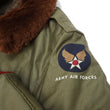 Load image into Gallery viewer, Buzz Rickson Men&#39;s B-10 Flight Jacket with Red Ribbed Trim - Superior Togs Co. Model - U.S. Army Air Forces WWII Cotton Bomber Jacket Reproduction - Made in Japan (BR15745 Olive Drab)
