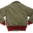 Load image into Gallery viewer, Buzz Rickson Men&#39;s B-10 Flight Jacket with Red Ribbed Trim - Superior Togs Co. Model - U.S. Army Air Forces WWII Cotton Bomber Jacket Reproduction - Made in Japan (BR15745 Olive Drab)
