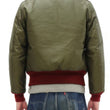 Load image into Gallery viewer, Buzz Rickson Men&#39;s B-10 Flight Jacket with Red Ribbed Trim - Superior Togs Co. Model - U.S. Army Air Forces WWII Cotton Bomber Jacket Reproduction - Made in Japan (BR15745 Olive Drab)
