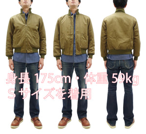 Buzz Rickson Tanker Jacket - Men's Reproduction of the U.S. Army Early Patch-Pocket Version BR15750 Light Olive Drab