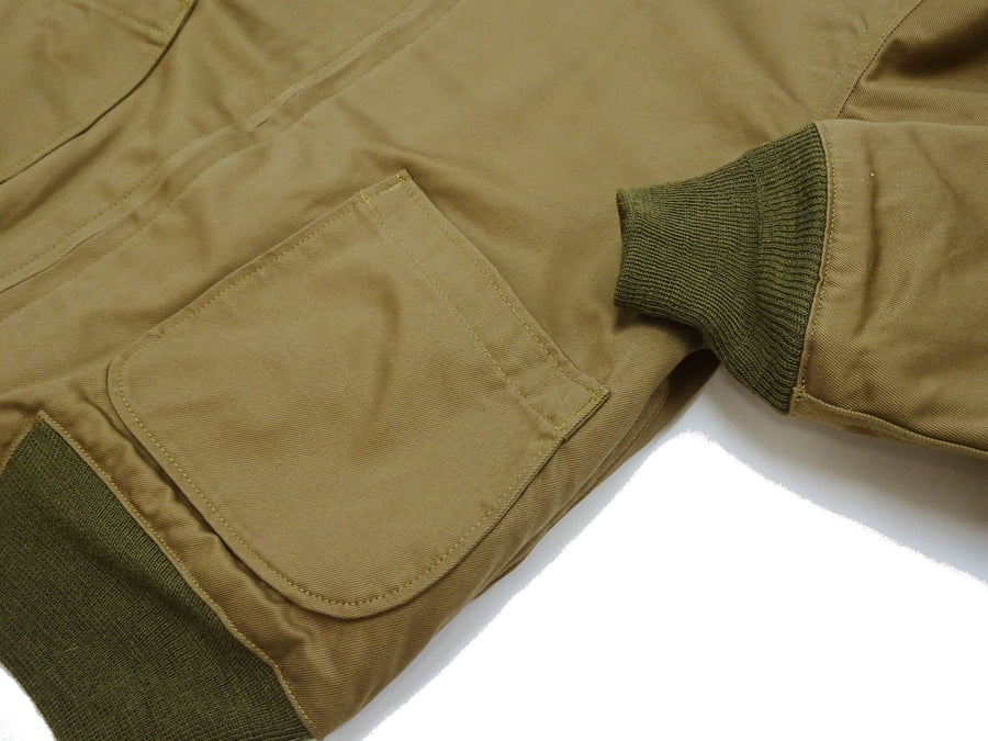 Buzz Rickson Tanker Jacket - Men's Reproduction of the U.S. Army Early Patch-Pocket Version BR15750 Light Olive Drab