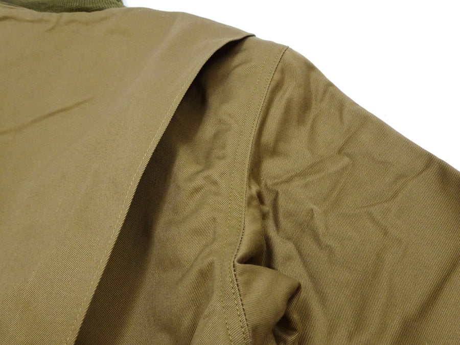 Buzz Rickson Tanker Jacket - Men's Reproduction of the U.S. Army Early Patch-Pocket Version BR15750 Light Olive Drab