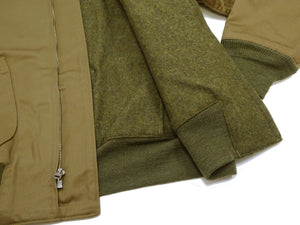 Buzz Rickson Tanker Jacket - Men's Reproduction of the U.S. Army Early Patch-Pocket Version BR15750 Light Olive Drab