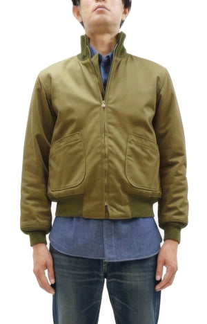 Buzz Rickson Tanker Jacket - Men's Reproduction of the U.S. Army Early Patch-Pocket Version BR15750 Light Olive Drab