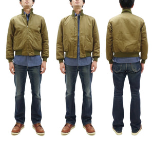 Buzz Rickson Tanker Jacket - Men's Reproduction of the U.S. Army Early Patch-Pocket Version BR15750 Light Olive Drab