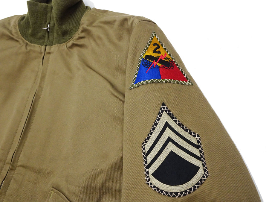 Buzz Rickson Men's Fury Tanker Jacket - Brad Pitt U.S. Army WWII Movie Reproduction - Made in Japan - (BR15751 Olive Drab)