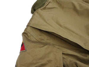 Buzz Rickson Men's Fury Tanker Jacket - Brad Pitt U.S. Army WWII Movie Reproduction - Made in Japan - (BR15751 Olive Drab)