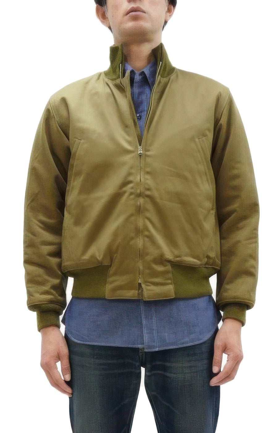 Buzz Rickson Tanker Jacket - Men's Reproduction of the U.S. Army Late-Model Slash-Pocket Version BR15755 Light Olive Drab