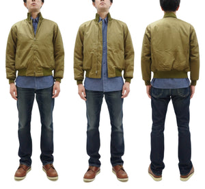 Buzz Rickson Tanker Jacket - Men's Reproduction of the U.S. Army Late-Model Slash-Pocket Version BR15755 Light Olive Drab