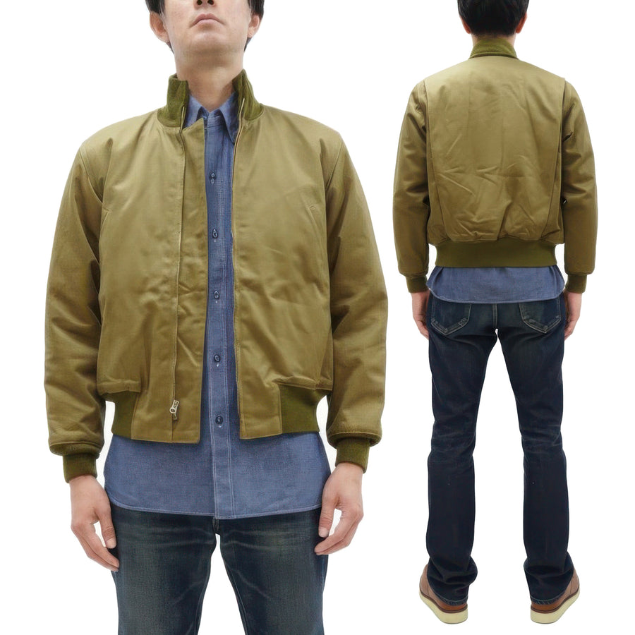 Buzz Rickson Tanker Jacket - Men's Reproduction of the U.S. Army Late-Model Slash-Pocket Version BR15755 Light Olive Drab