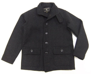 Buzz Rickson Submariner Coat - Men's U.S. Navy Submarine Wool Jacket Reproduction BR15764 Charcoal