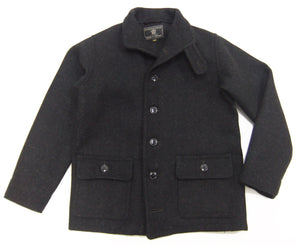 Buzz Rickson Submariner Coat - Men's U.S. Navy Submarine Wool Jacket Reproduction BR15764 Charcoal