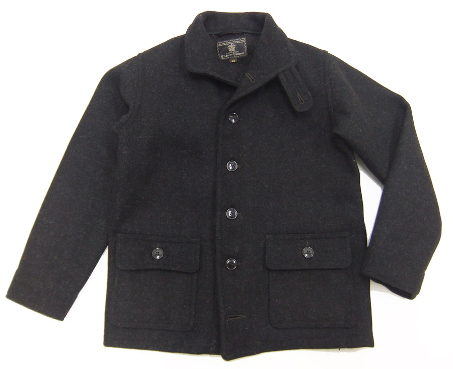 Buzz Rickson Submariner Coat - Men's U.S. Navy Submarine Wool Jacket Reproduction BR15764 Charcoal