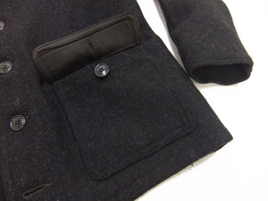 Buzz Rickson Submariner Coat - Men's U.S. Navy Submarine Wool Jacket Reproduction BR15764 Charcoal