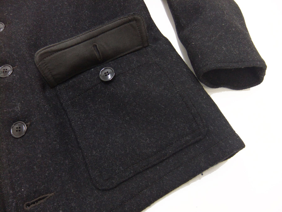 Buzz Rickson Submariner Coat - Men's U.S. Navy Submarine Wool Jacket Reproduction BR15764 Charcoal