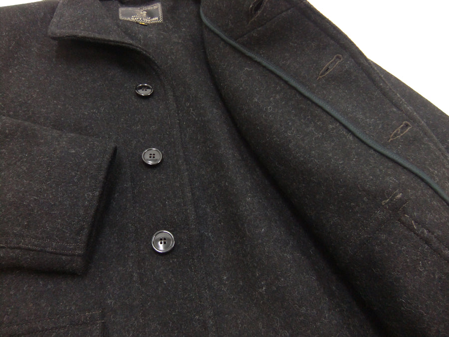 Buzz Rickson Submariner Coat - Men's U.S. Navy Submarine Wool Jacket Reproduction BR15764 Charcoal