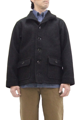 Buzz Rickson Submariner Coat - Men's U.S. Navy Submarine Wool Jacket Reproduction BR15764 Charcoal