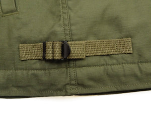 Buzz Rickson's Men's U.S. Navy A-2 Deck Jacket Reproduction, 100% Cotton Back-Satin Shell with Synthetic Pile Lining, TALON Zipper and Concealed Wool Cuffs, Made in Japan (BR16016, 01 Olive Drab)