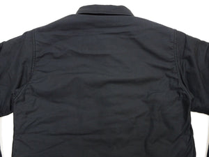 Buzz Rickson's Men's A-2 Deck Jacket, Navy Color Civilian Model Reproduction, 100% Cotton Back-Satin Shell with Synthetic Pile Lining, TALON Zipper and Concealed Wool Cuffs, Made in Japan (BR16017, 01 Navy)