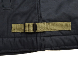 Buzz Rickson's Men's A-2 Deck Jacket, Navy Color Civilian Model Reproduction, 100% Cotton Back-Satin Shell with Synthetic Pile Lining, TALON Zipper and Concealed Wool Cuffs, Made in Japan (BR16017, 01 Navy)