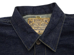 Buzz Rickson's Men's Denim Jacket, World War II Type I Denim Blouse Reproduction, 13.6 oz. Dark Indigo Denim, Made in Japan (BR16041, 421A One-Wash)