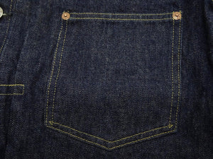 Buzz Rickson's Men's Denim Jacket, World War II Type I Denim Blouse Reproduction, 13.6 oz. Dark Indigo Denim, Made in Japan (BR16041, 421A One-Wash)
