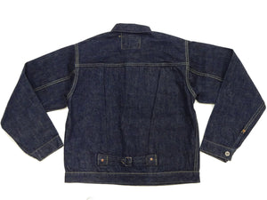 Buzz Rickson's Men's Denim Jacket, World War II Type I Denim Blouse Reproduction, 13.6 oz. Dark Indigo Denim, Made in Japan (BR16041, 421A One-Wash)