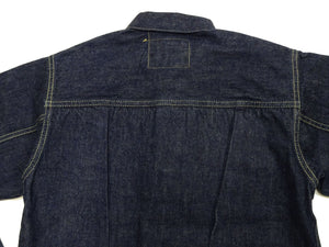 Buzz Rickson's Men's Denim Jacket, World War II Type I Denim Blouse Reproduction, 13.6 oz. Dark Indigo Denim, Made in Japan (BR16041, 421A One-Wash)