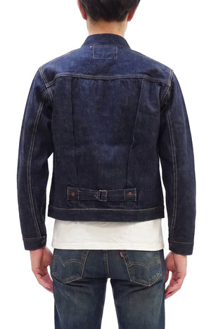 Buzz Rickson's Men's Denim Jacket, World War II Type I Denim Blouse Reproduction, 13.6 oz. Dark Indigo Denim, Made in Japan (BR16041, 421A One-Wash)