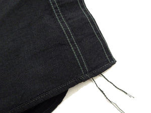 Buzz Rickson's William Gibson Men's Black Chambray Work Shirt, Long-Sleeve Button-Up Shirt, Made in Japan BR29143