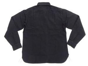 Buzz Rickson's William Gibson Men's Black Chambray Work Shirt, Long-Sleeve Button-Up Shirt, Made in Japan BR29143