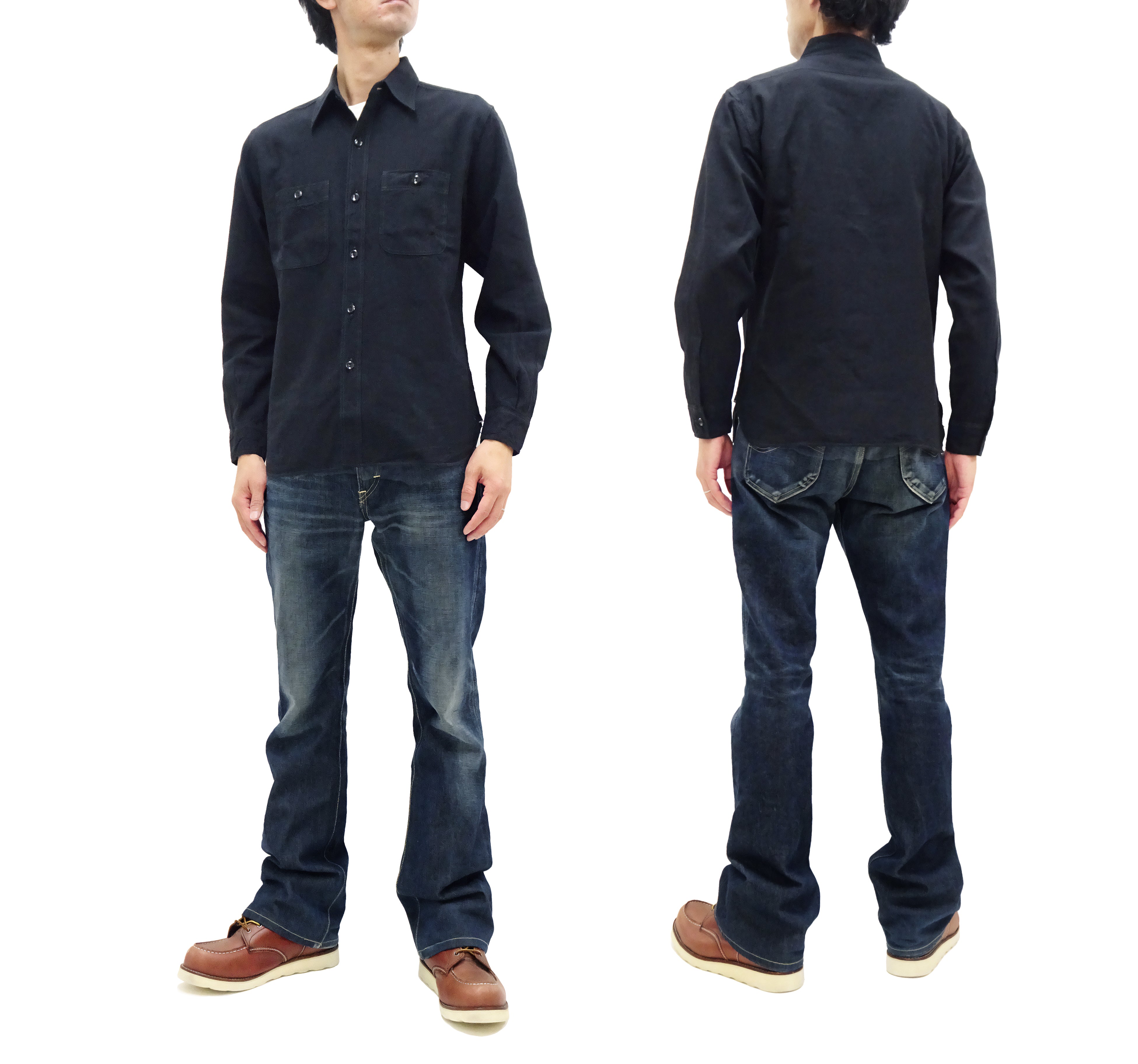 Buzz Rickson Shirt Men's William Gibson Plain Long Sleeve Chambray