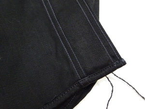 Buzz Rickson's Men's Herringbone Work Shirt, High-Density Cotton Long-Sleeve Button-Up Shirt, Made in Japan (BR29390 119 Black)